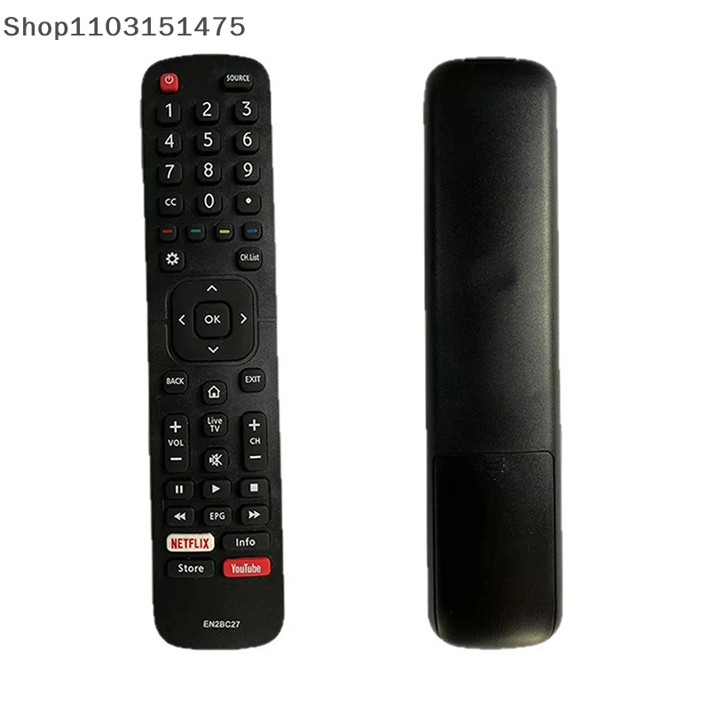 EN2BC27 Controle Remoto para Hisense Smart H43AE6030 H32B5600 LCD LED TV com YouTube e Netflix