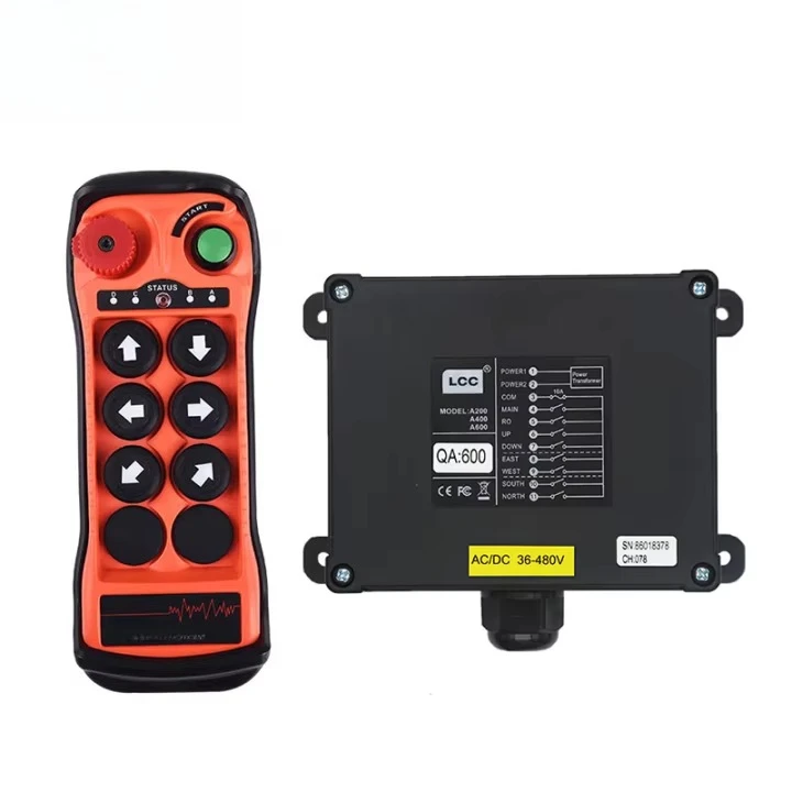 QA600 6 Buttons Single Speed Factory Manufacturer Winch Industrial Crane Hoist Radio Wireless Remote Control