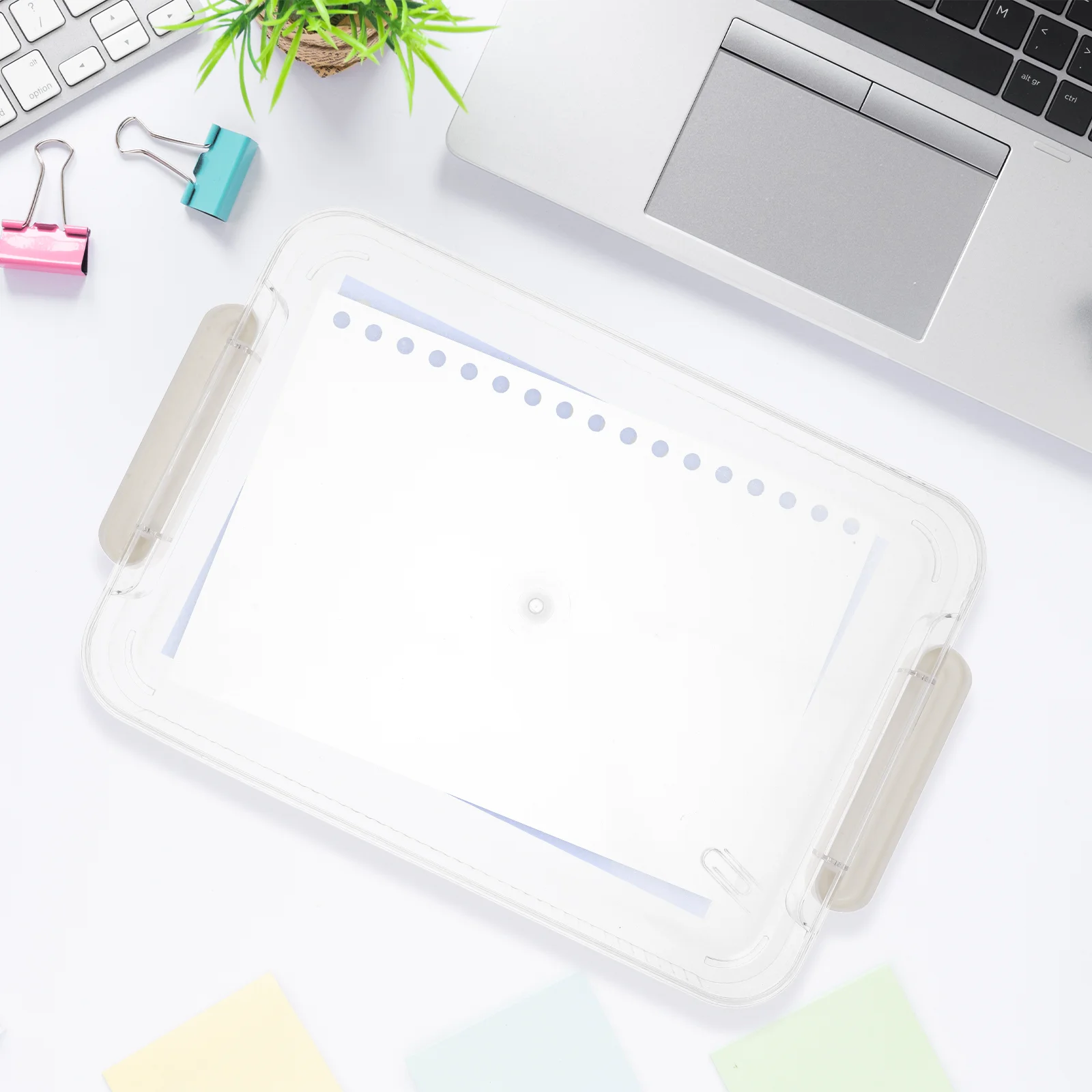 File Storage Box Photo Boxes Card Holder Craft Containers Plastic Cards Organizer Documents