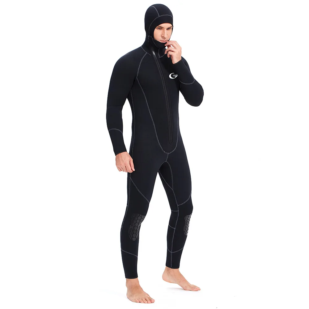 7MM Neoprene adulti tenere in caldo tutto il corpo Snorkeling muta con cappuccio Scuba surf caccia subacquea nuotare pesca subacquea muta da sub