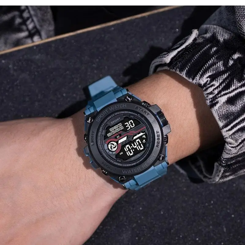 Digital  Men's Watch Waterproof Luminous Chronograph Wrist Watch Outdoor Sports Watches LED Display Military Man Wristwatches