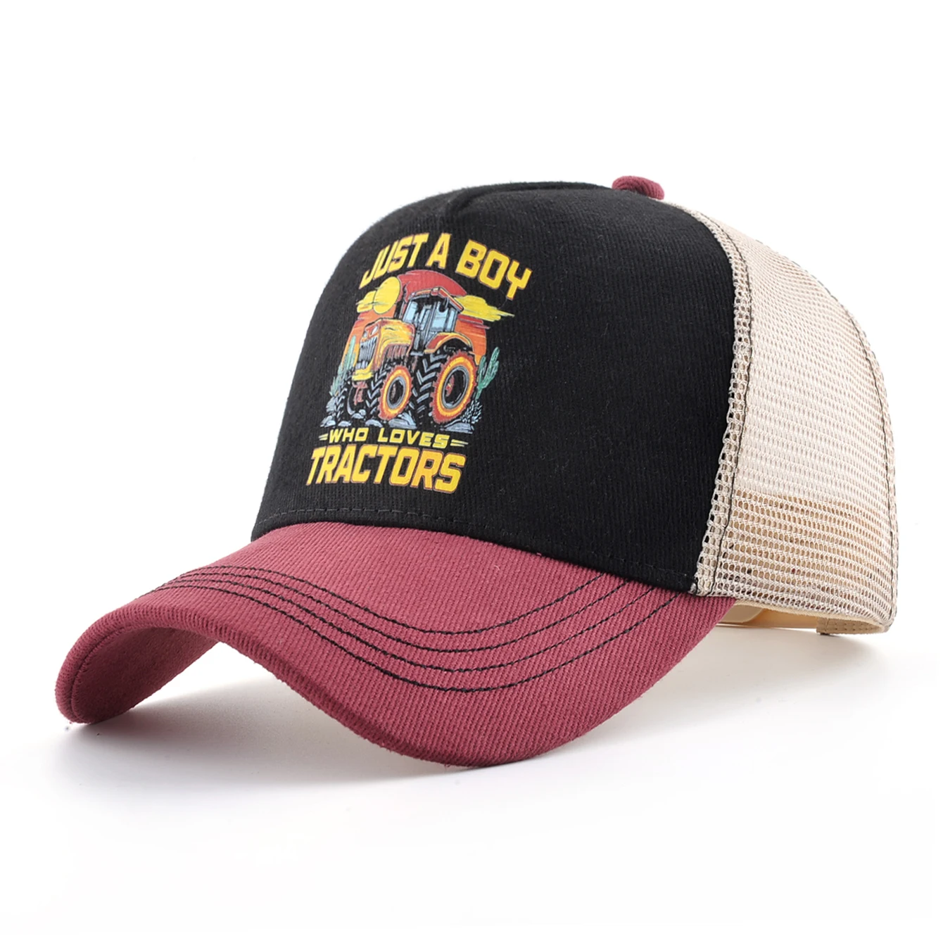Unisex Baseball Cap Summer Breathable Mesh Trucker Cap Men Women Printing Cartoon Snapback Hip Hop Caps Adjustable Visor Cap