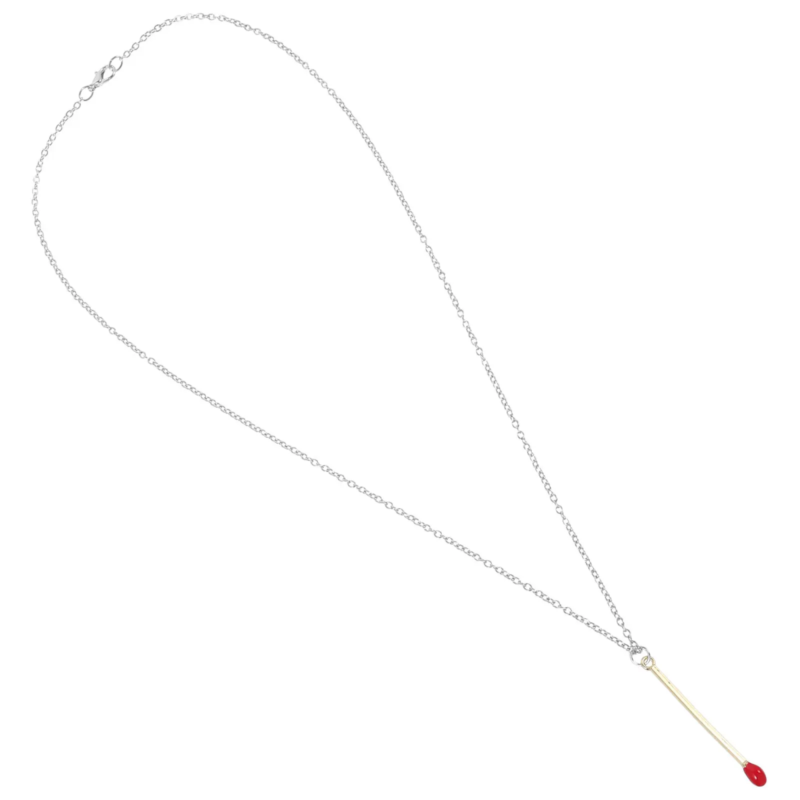 

Dainty Matchstick Necklace Pendant Necklace Creative Neck Jewelry for Women Girls Aesthetic Pretty Fashionable Everyday Wear