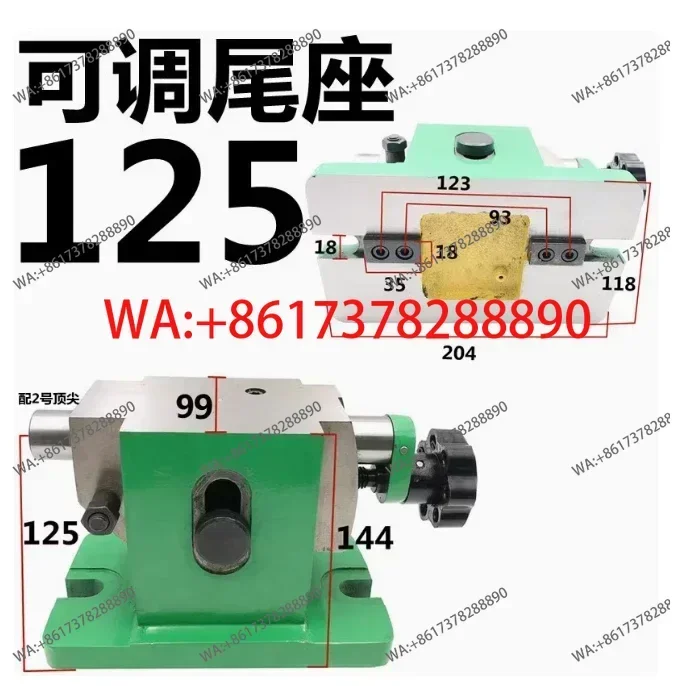 Indexing head adjustable fine adjustment tailstock milling machine center height F11100 125 160 indexing plate tailstock thimble
