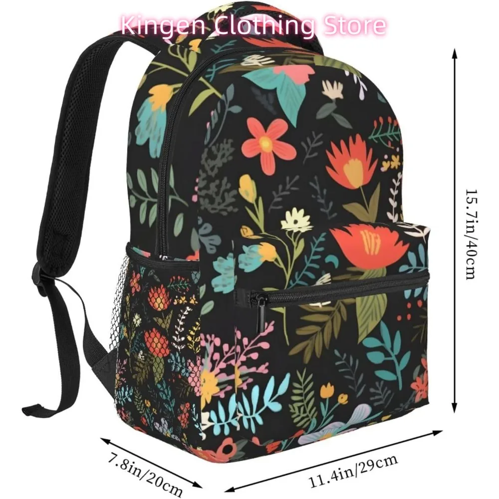 ดอกไม้สีสันสดใสตลกกระเป๋าเป้สะพายหลังแล็ปท็อปน้ำหนักเบากระเป๋าเดินทางอเนกประสงค์น้ำหนักเบากระเป๋าเป้สะพายหลังลำลองสำหรับวิทยาลัยทุกเพศสำหรับฉัน