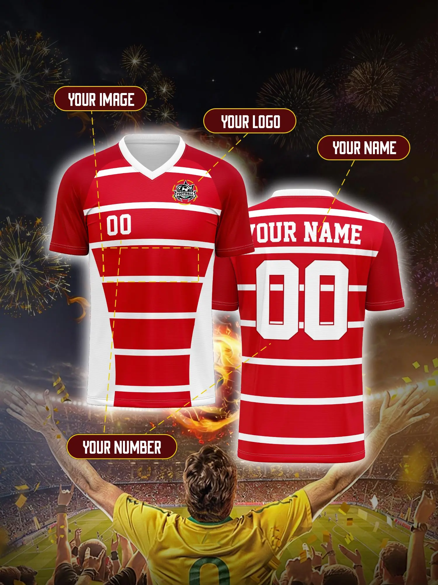 Picture 3: Custom Soccer Jersey With Custom Image, Number And Name, official fan merchandise store kit
