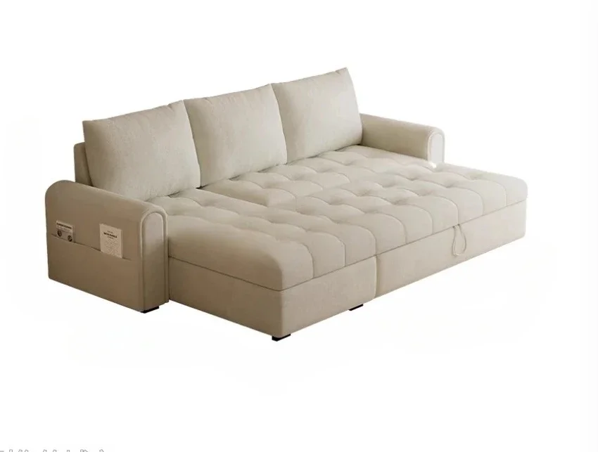 

Sofa bed household cream wind matte cloth small apartment multi-functional folding storage dual-purpose sofa chenille
