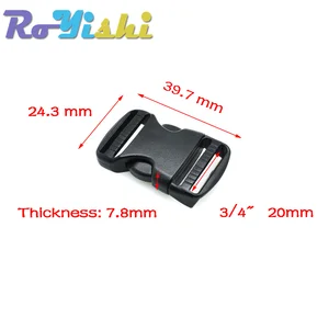 Doppelte verstellbare Seitenfreisetzungsschnallen, Kunststoffhardware, Mole, Riemenrucksack, Taschen, Riemengurt, 20-50 mm, 2 Stk propaket 10 Hauptverkaufsschnalle für Rucksack - №2