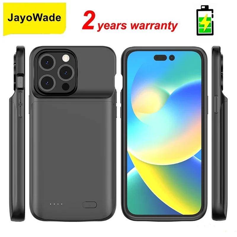 

Чехол JayoWade для Iphone 16 15 14, чехол для аккумулятора 14 Pro Max, чехол для аккумулятора, чехол для внешнего аккумулятора для Iphone 14 Pro Max, чехлы для аккумуляторов