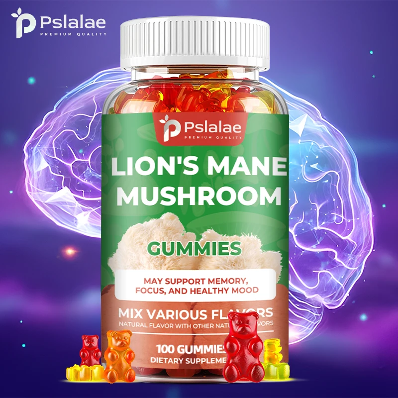 Lion's Mane Mushroom Supplements - Promotes Brain Health, Cognitive Support, Improves Concentration, Boosts Energy, and IQ Vegan