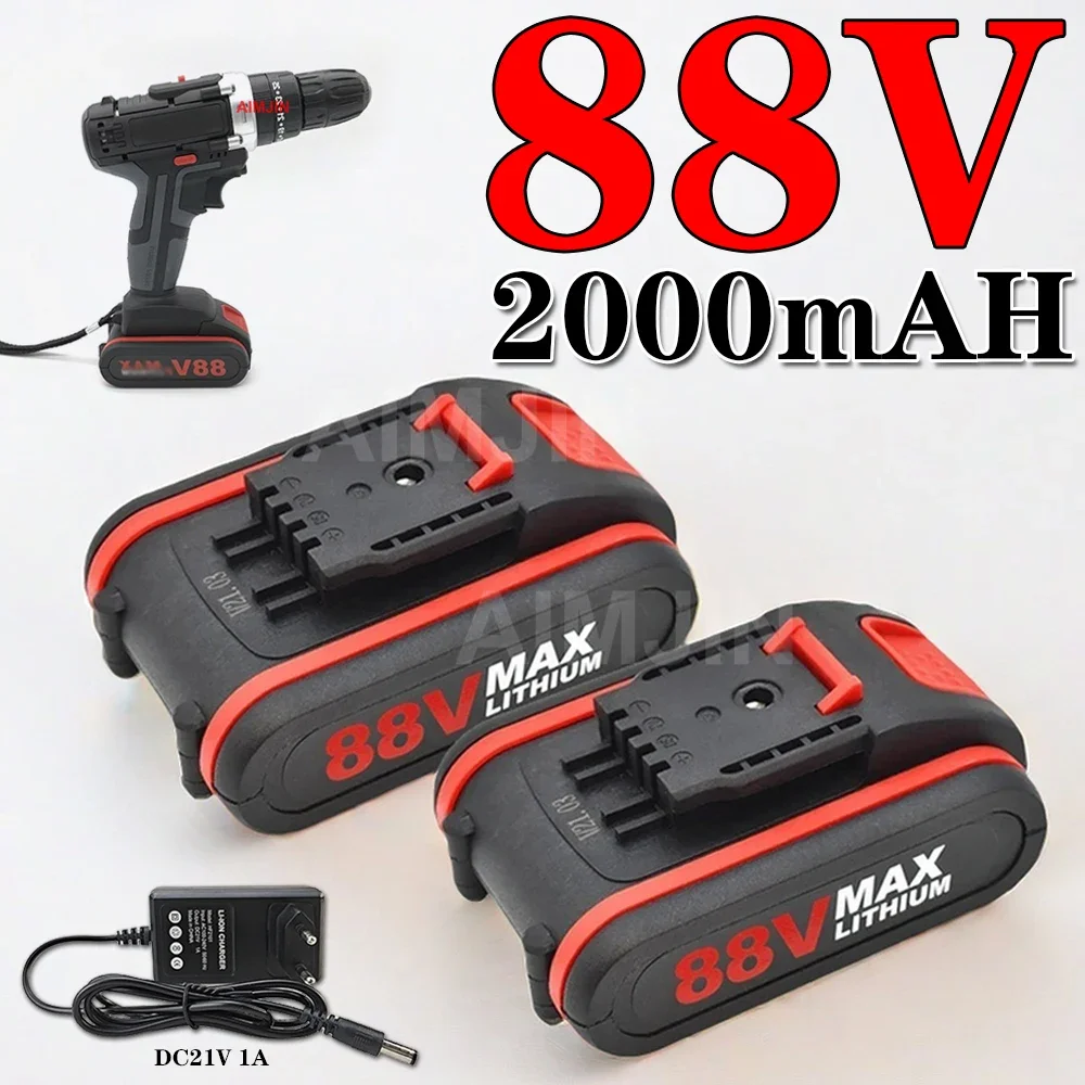 88V battery 2000mAH Rechargeable Lithium Ion Battery for Worx  Electric Wrench Saw Cordless