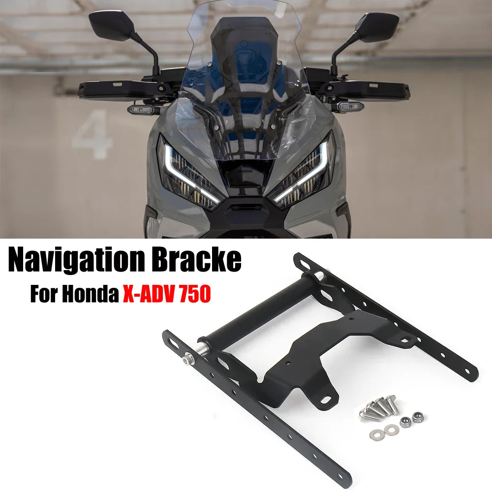 

Motorcycle Accessories Phone Holder Stand GPS Navigation Plate Bracket Black For Honda X-ADV750 X-ADV 750 XADV750 xadv7