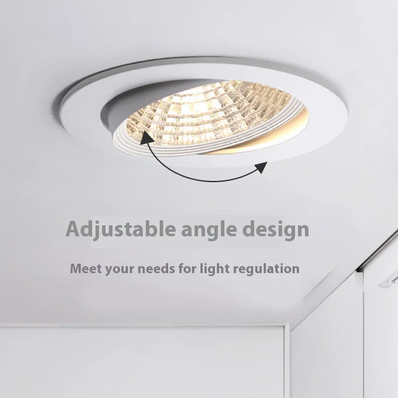 Factory Outlet COB Adjustable Angle All Aluminum Ceiling Light Downlight Spotlight for Indoor Lighting