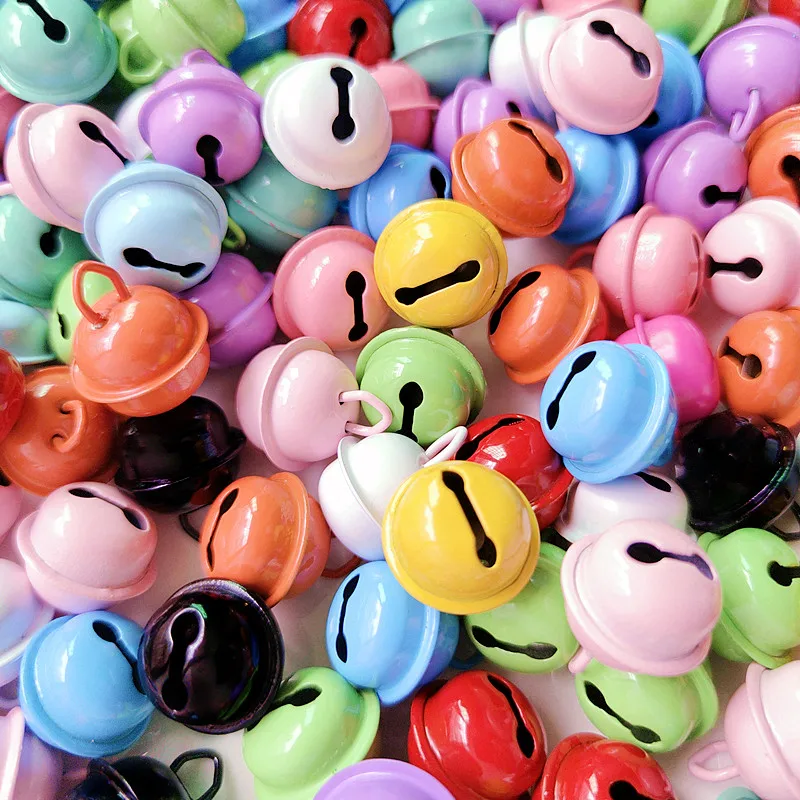 30pcs 17mm Colourful Bell Keyring Pendant Charms