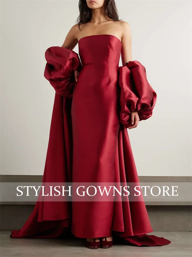 ชุดราตรีสีดําชุดราตรีแขนสีชมพู Cape ผู้หญิงชุดวันเกิดพรรคชุดหรูหราพรรคอย่างเป็นทางการชุดที่กําหนดเอง