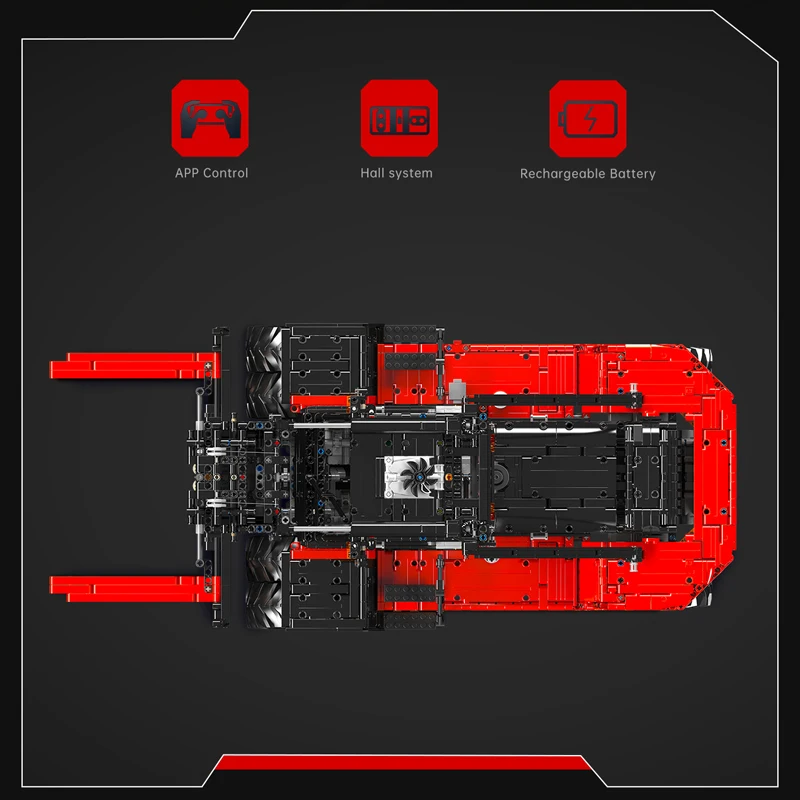 Mould King 17044/17045 High-Tech Building Block Remote Control Heavy-Duty Forklift Model Assembly Truck Toys Kids Christmas Gift
