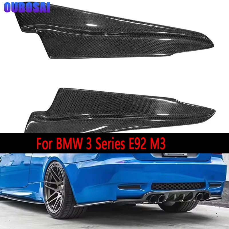 

Carbon Fiber wrap angle Car Rear Bumper Splitter For BMW 3 Series E92 M3 Coupe E93 Cabriolet 08-12 Corner Trim Cover Rear Chin