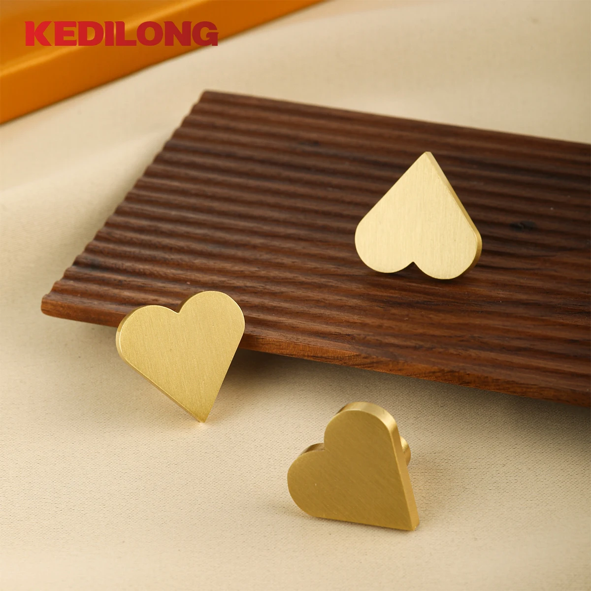 KEDLO Personalized brass love handle creative modern simple gold light luxury copper cabinet door shoe cabinet drawer knob