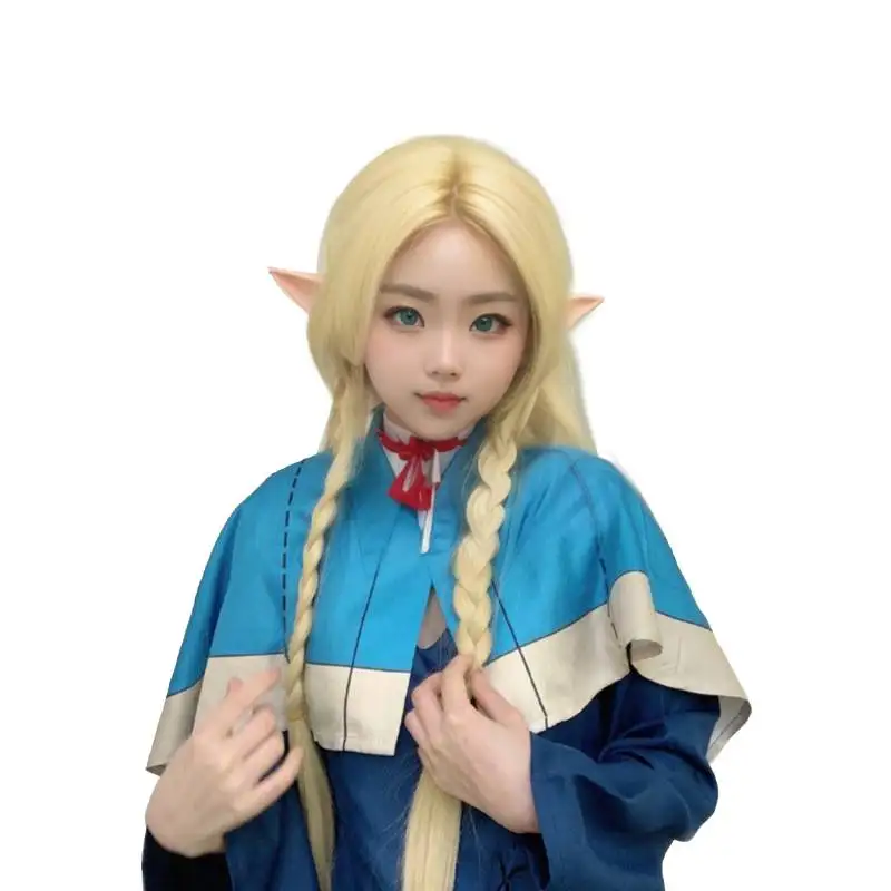 

WENAM аниме Marcille Donato косплей Marcille Donato парик длинные косы с ушками эльфа для Хэллоуина аниме вечерние