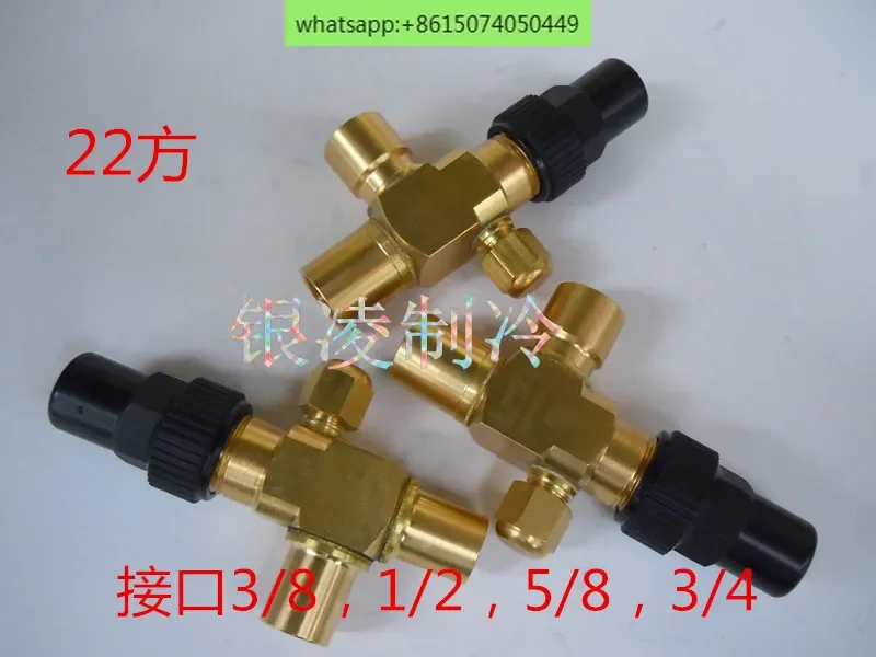 

Brass welded right angle valve reservoir condenser shut-off valve freezer compressor head valve