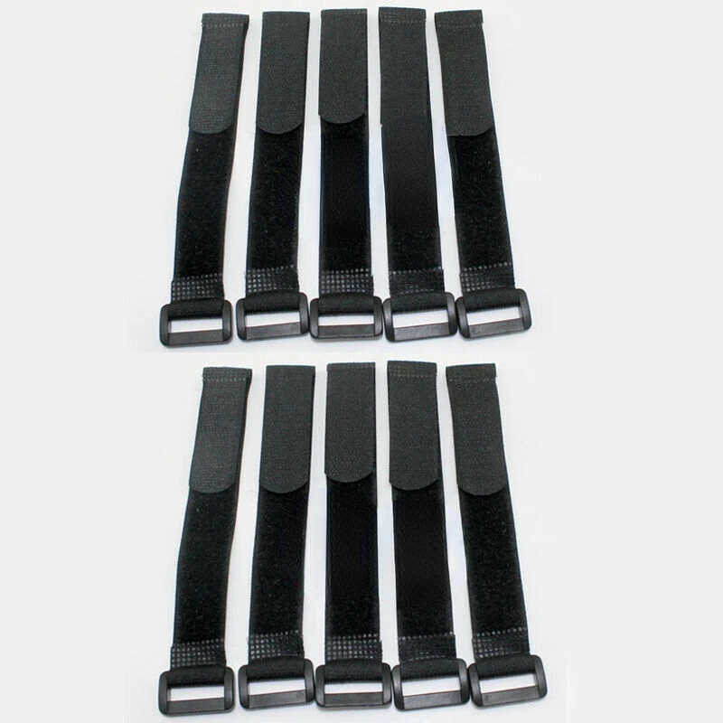 5pcs 300mm Battery Self-Adhesive Strap Reusable Cable Tie Wrap Hook Loop Magic Sticker