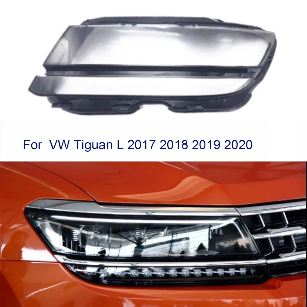 

For Volkswagen VW Tiguan L 2017 2018 2019 2020 Lampshade Lamp Shade Headlight Shell Transparent Headlamp Cover Lens Plexiglass