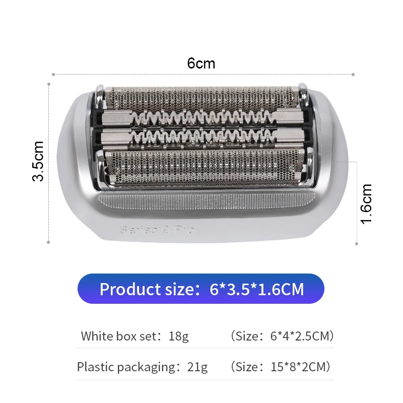 2PCS 94M Replacement Electric Shaver Head Compatible with Braun Series 9 Pro 94M Plating 9030S 9030S 9040s 9050CC 9070CC