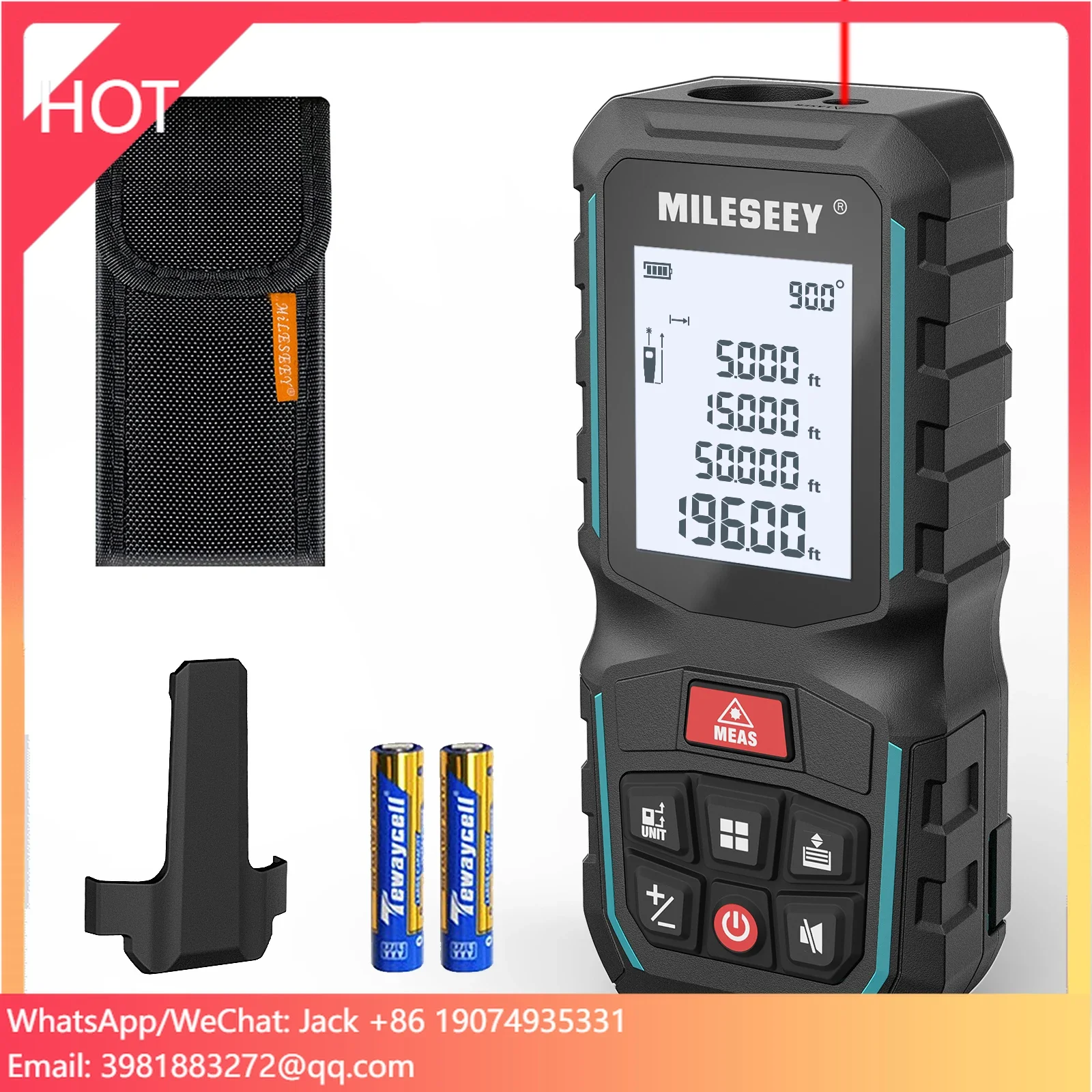 Professional 100M High Accuracy Laser Distance Meter Professional Length Measuring Telemetre Laser Rangefinder
