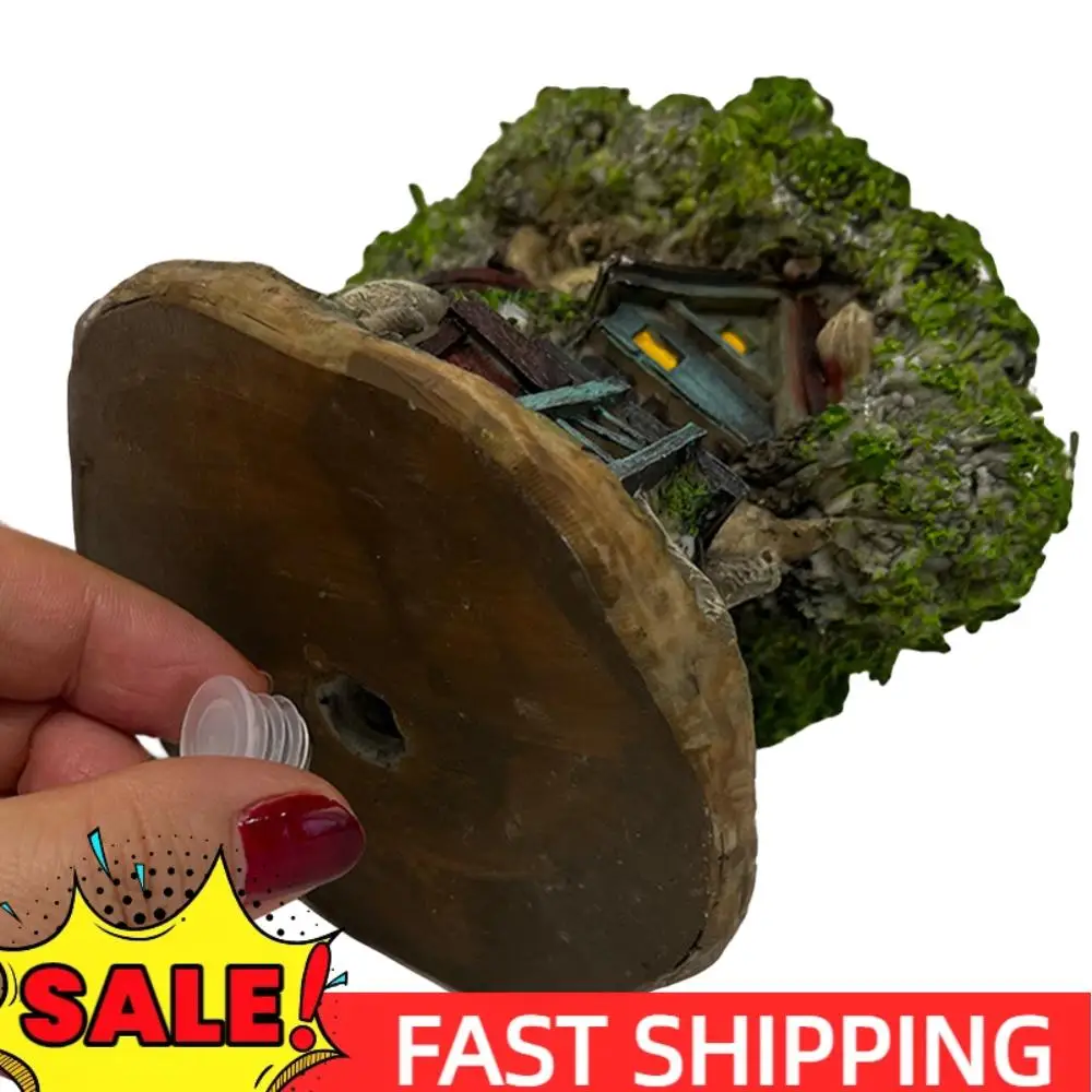 

Дом на дереве, цветочный горшок, сочный горшок, декоративный лесной дом, многофункциональный настольный горшок для растений для домашнего офиса