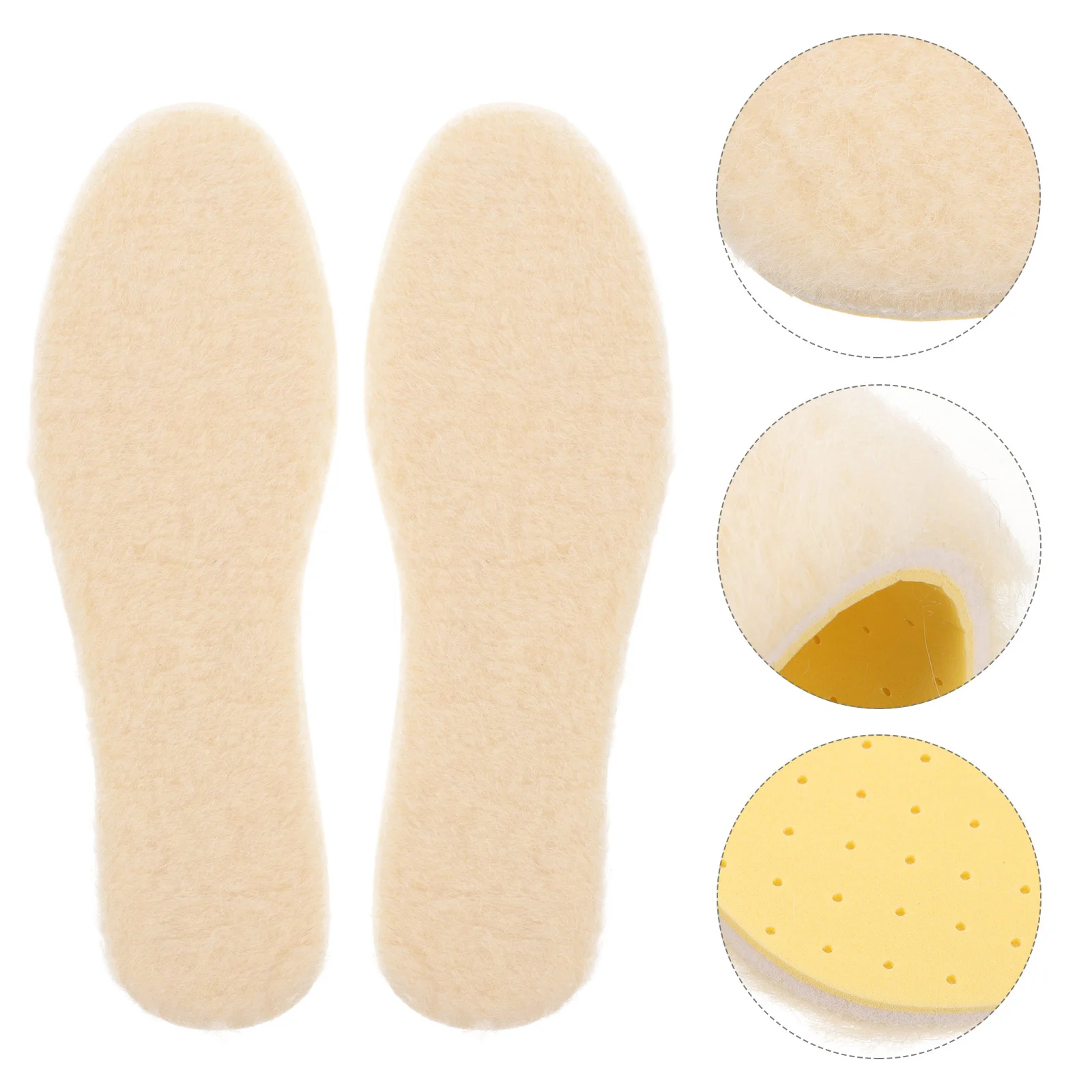 Wool Insole Fluffy Insoles Warm Shoe for Mat Absorb Sweat Boot Women Winters Man