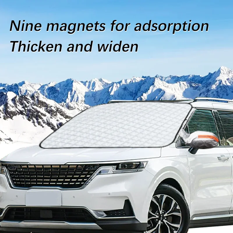 

Magnetic Car Windshield Snow Cover Winter Ice-Frost Guard Sun Shade Protector For Kia Carnival 2004-2021 Exterior Accessories