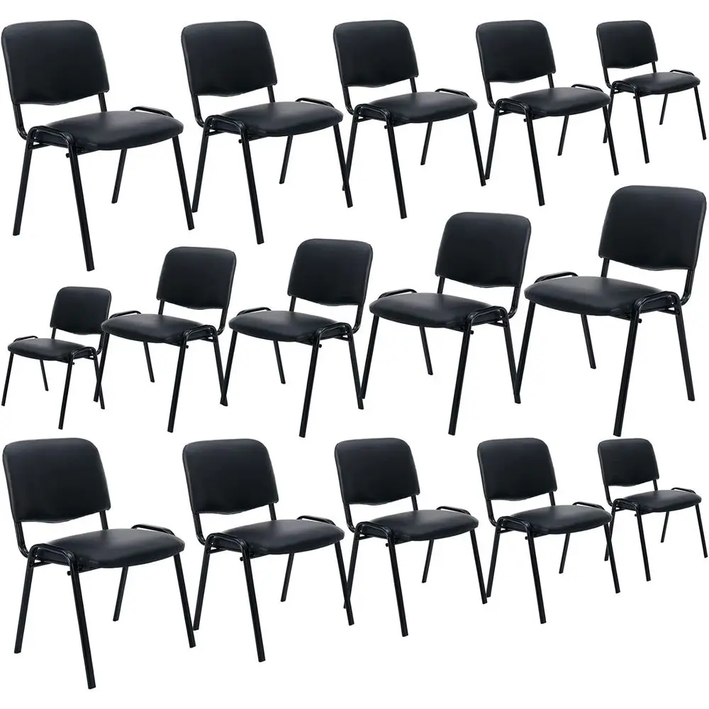 

Складные офисные стулья, набор из 15 штук, из искусственной кожи, эргономичные, для конференций, мероприятий и учебных комнат