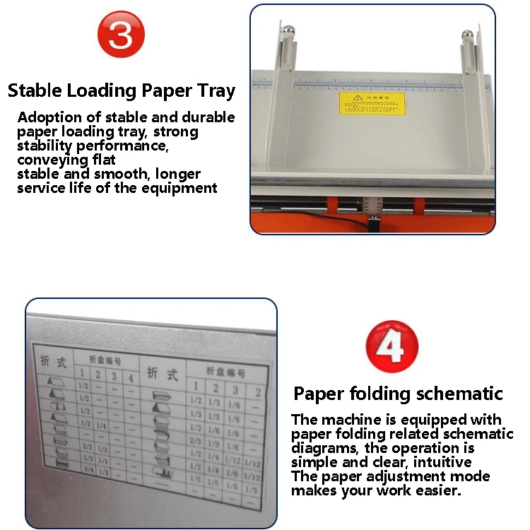 Paper Feeder Machine Fast Speed Automatic Paper Folding Machine A3/A4 With CE