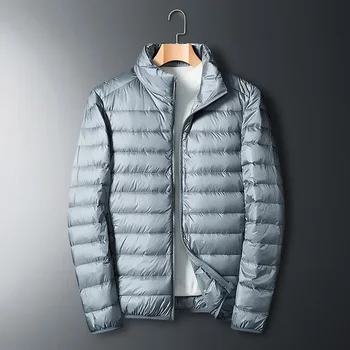 Lightweight Duck Down Parka 4 UETEEY Autumn Winter New Ultra Light White Duck Down Jacket Men Waterproof Casual Outdoor Portable Lightweight Male Padded Coats 4