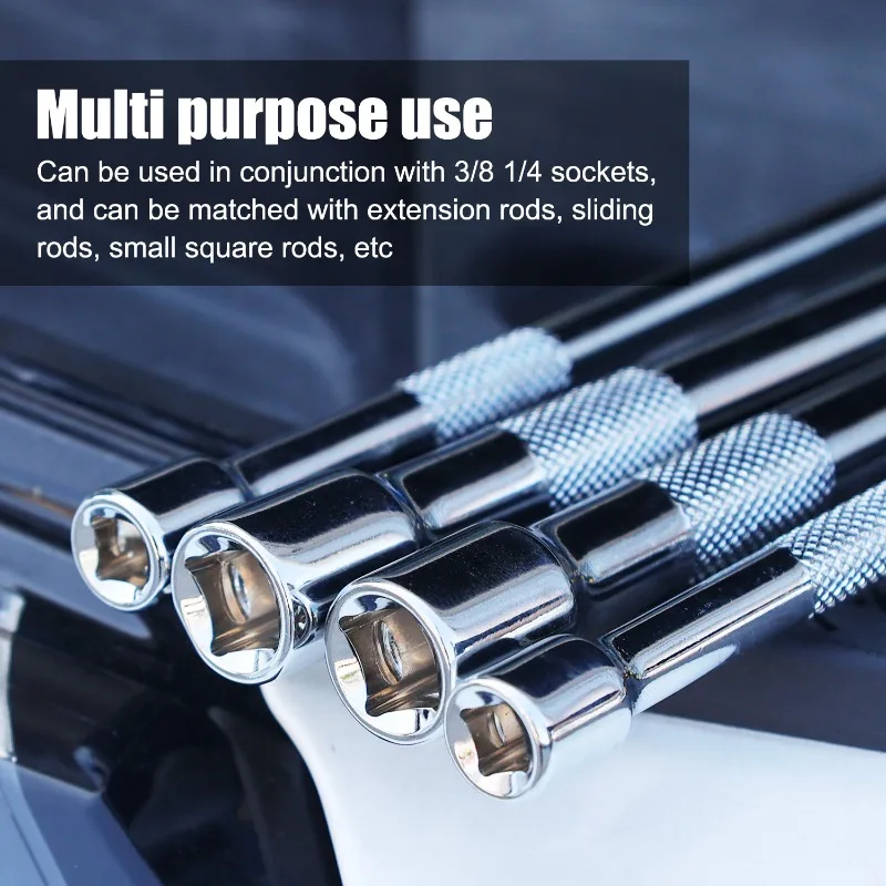 1/4 "3/8" 1/2 "محرك تمايل المقبس تمديد بار 250 مللي متر 10 بوصة طويلة الوصول اسئلة وجع محول الصلب أداة اليد لإصلاح السيارات