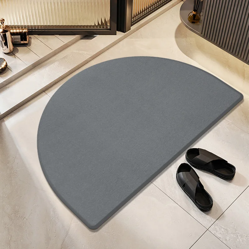 VIKAMA Advanced Simple Solid Color Diatomite Carpet Living Room Bathroom Doorway Non-slip Dirty Resistant Home Decoration
