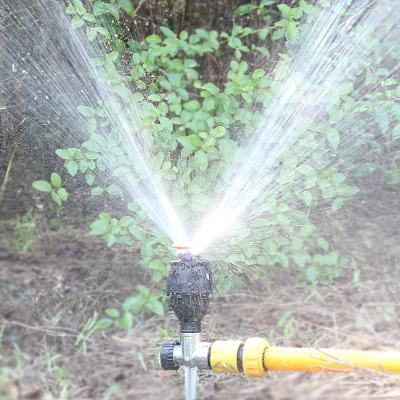 360-Grad Garten Automatische Rotierenden Sprinkler Edelstahl Stativ Set Bewässerung Stehen Wasser Jet Garten Rasen Sprinkler Werkzeug – Detail 6