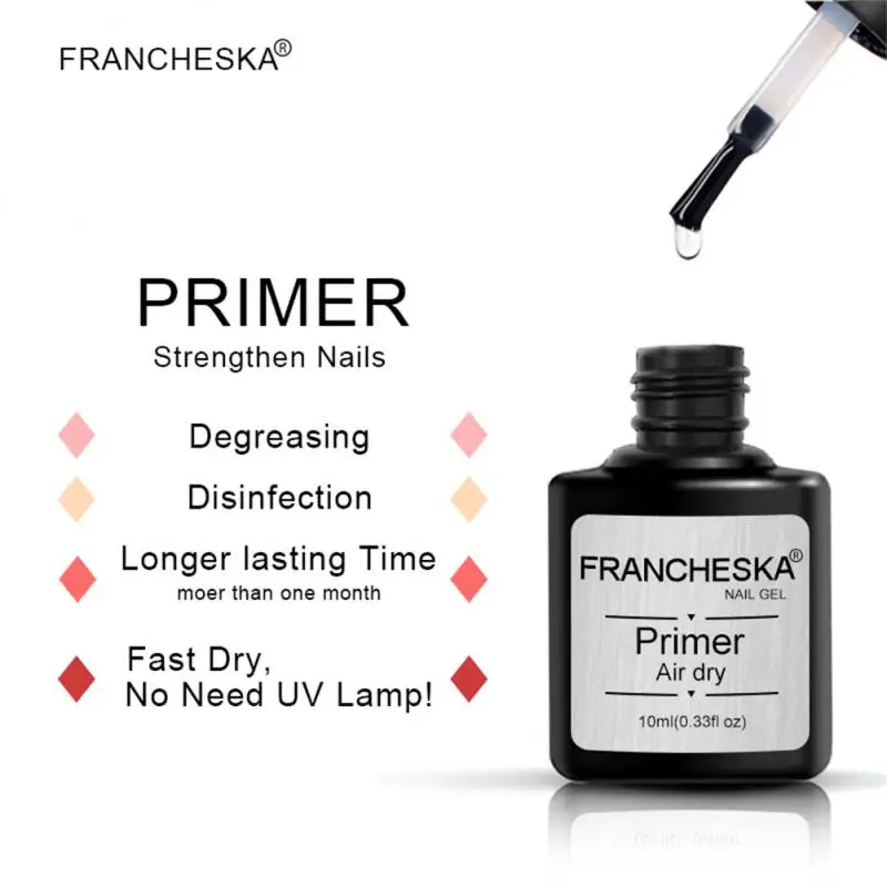 1 ~ 5 pçs arte do prego acrílico sem ácido primer verniz da arte do prego manicure primer casaco de equilíbrio fluido uv led base casaco verniz da arte do prego