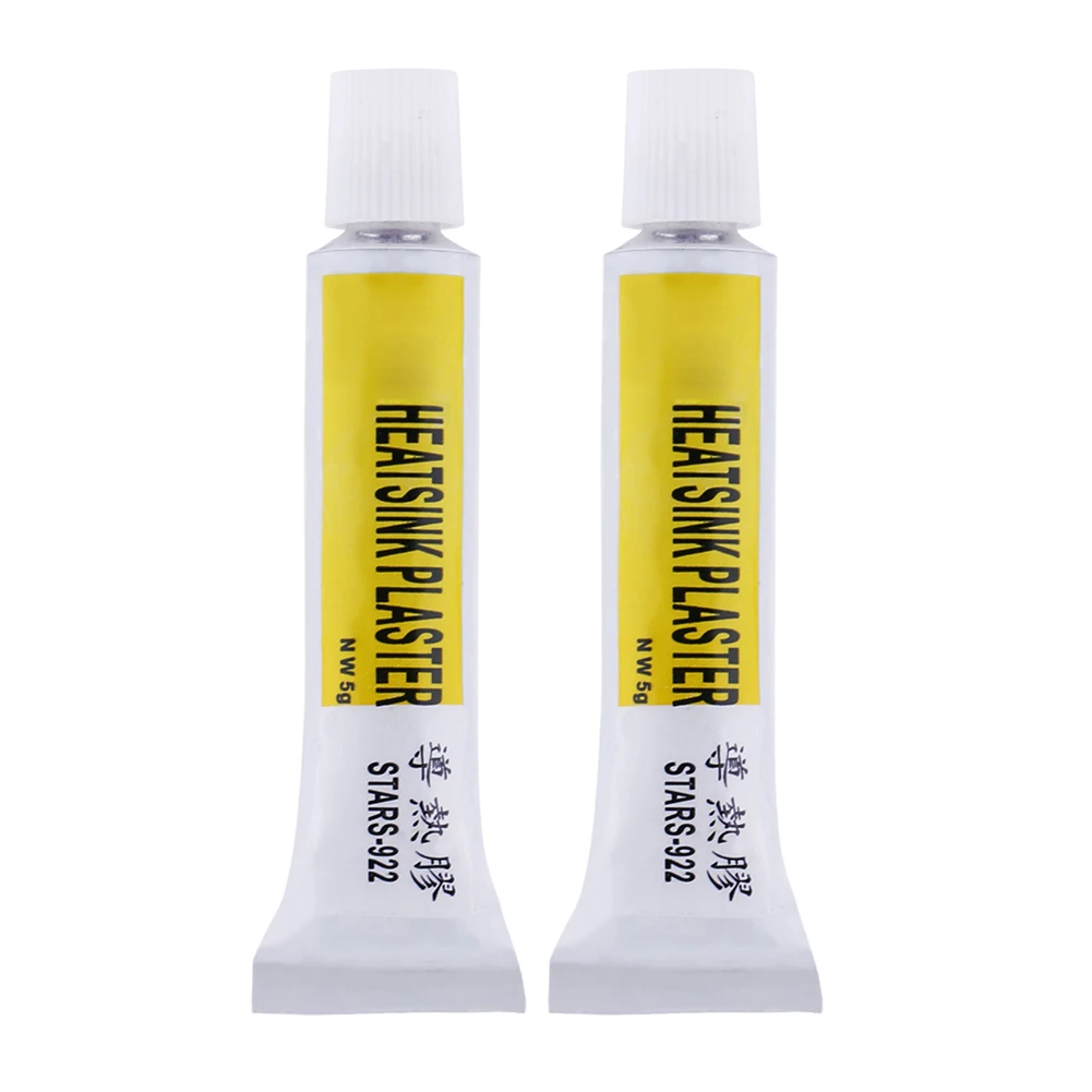 Heat Sink Thermal Glue 2 Pack White Silicone Adhesive Conductive Paste