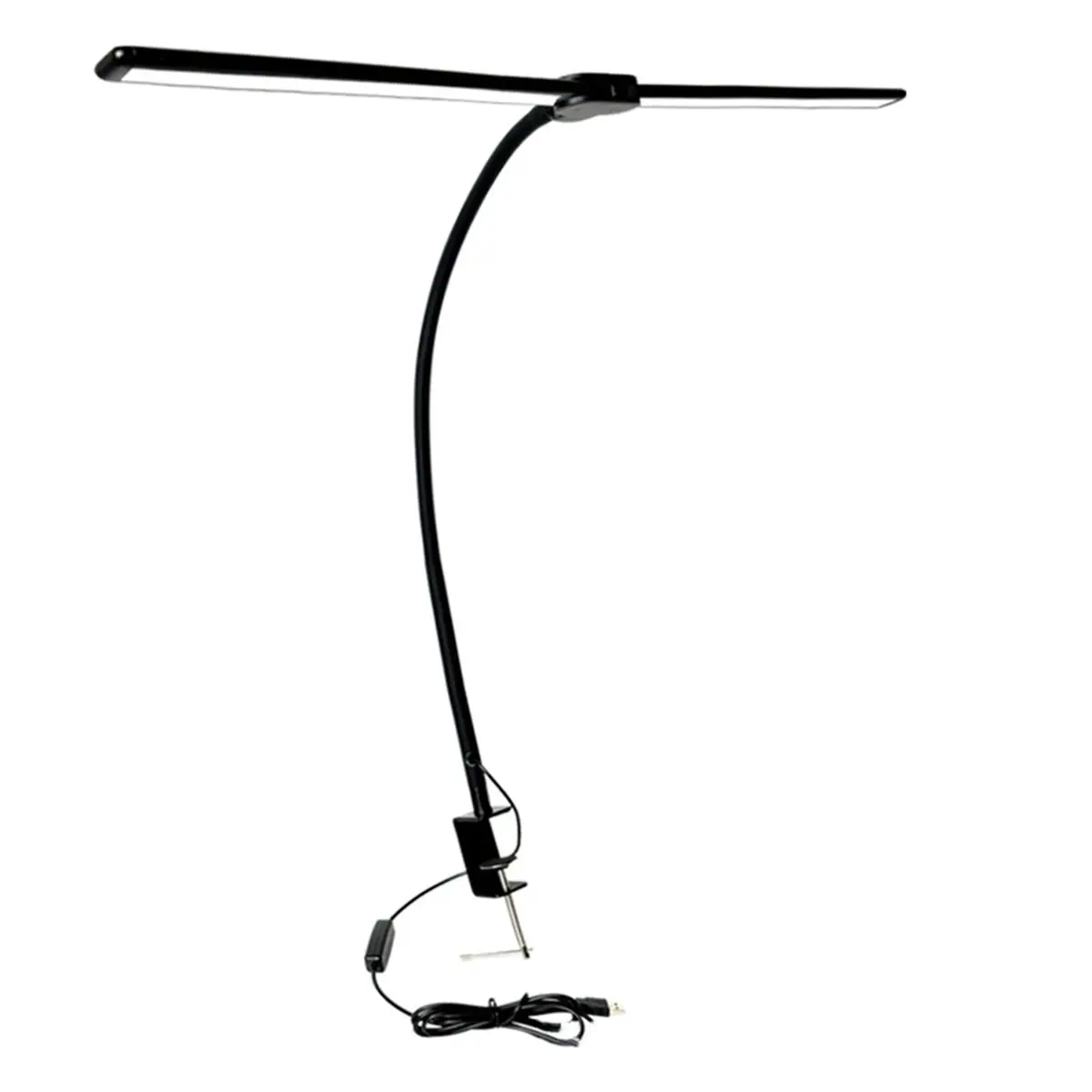 LED Desk Lamp with Clamp, Double Head Desk Light,Levels Clip-on Desk Lamp Eye-Caring Table Lamp, Monitor Light