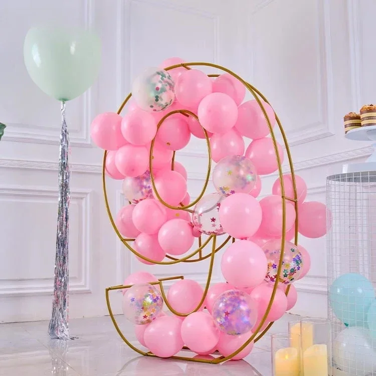 

DepositWOWORK 2024 3d Wedding Decoration Balloons Display Festival Party Supplies Backdrops Big Letters Number For Event Rentals