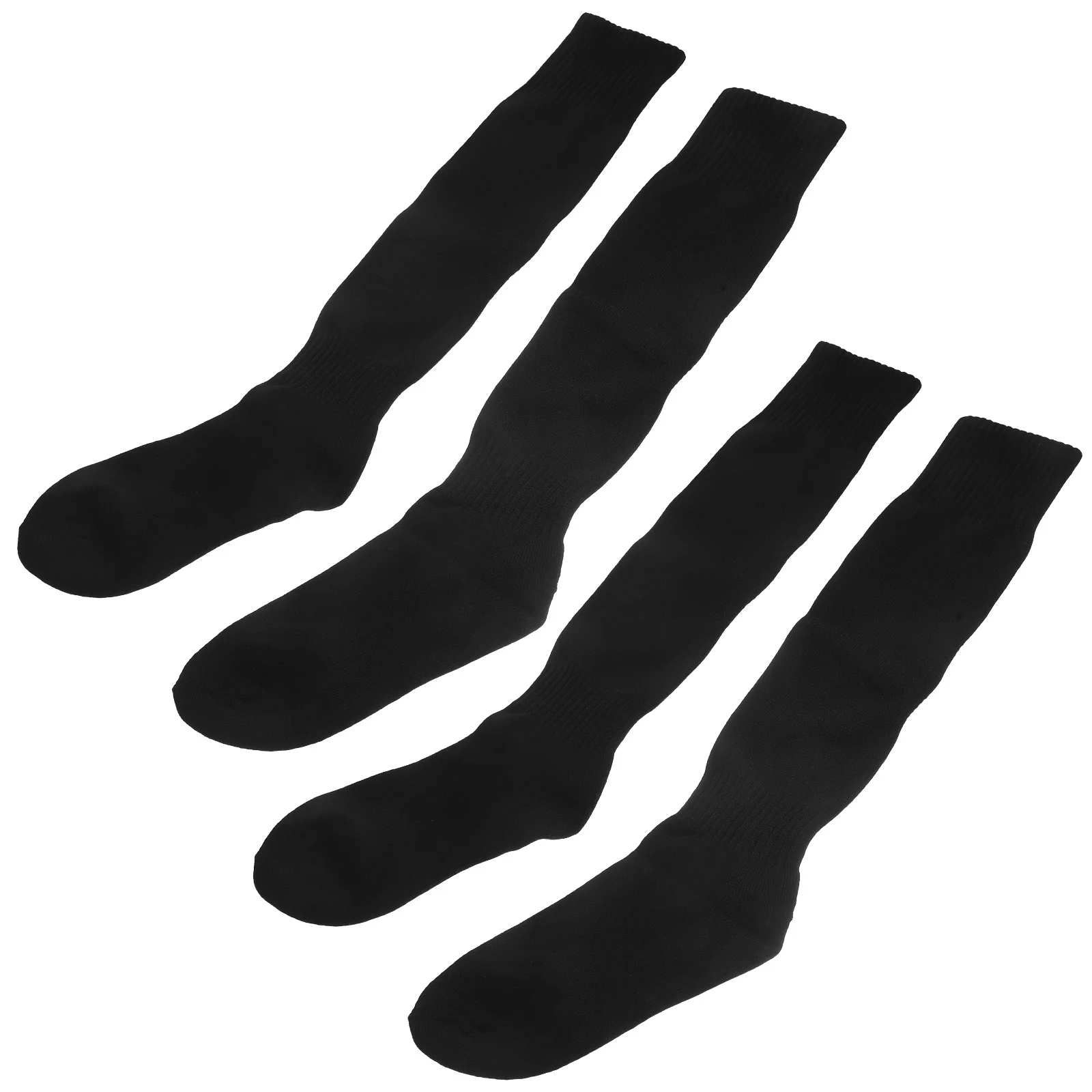 2Pairs Sports Calf Socks Long Compression Stockings for Football Soccer High Elastic Breathable Unisex Athletic Footwear Gear