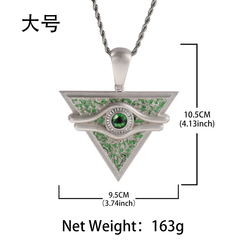 Yugioh KONAMI مبارزة وحوش يو غي أوه لغز قلادة أنيمي قلادة تأثيري الدعائم 5A الزركون الهيب هوب اكسسوارات مجوهرات هدية رجل #4