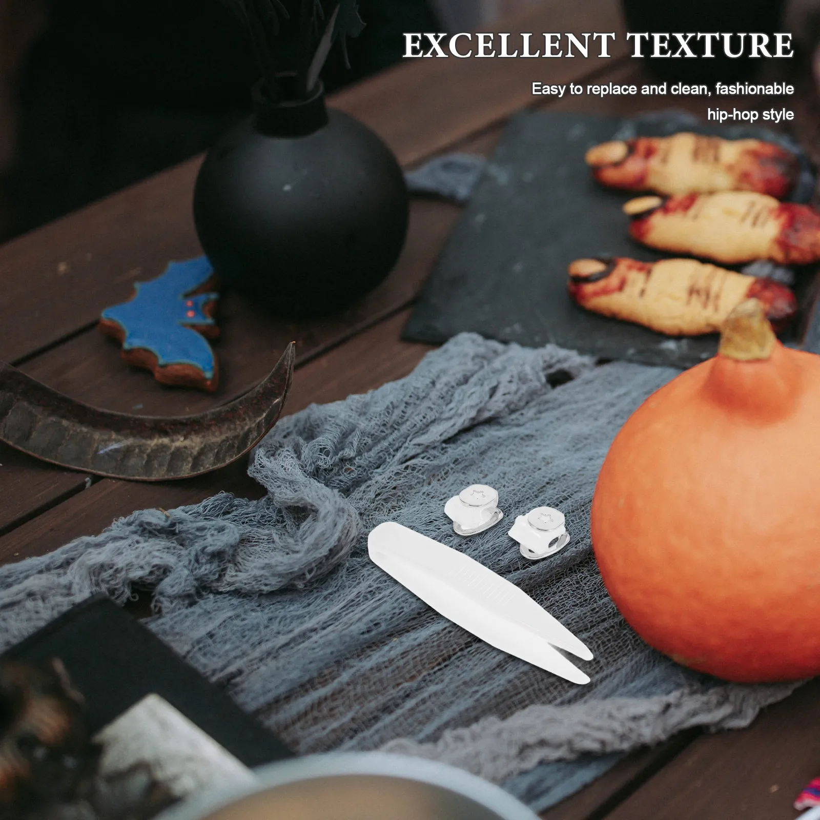 

2 шт. регулируемые серебряные капы-накладки на зубы с хип-хоп гриллзами для мужчин и женщин, украшения для Хэллоуина, вампирских клыков, вечеринок, косплея, блестящие