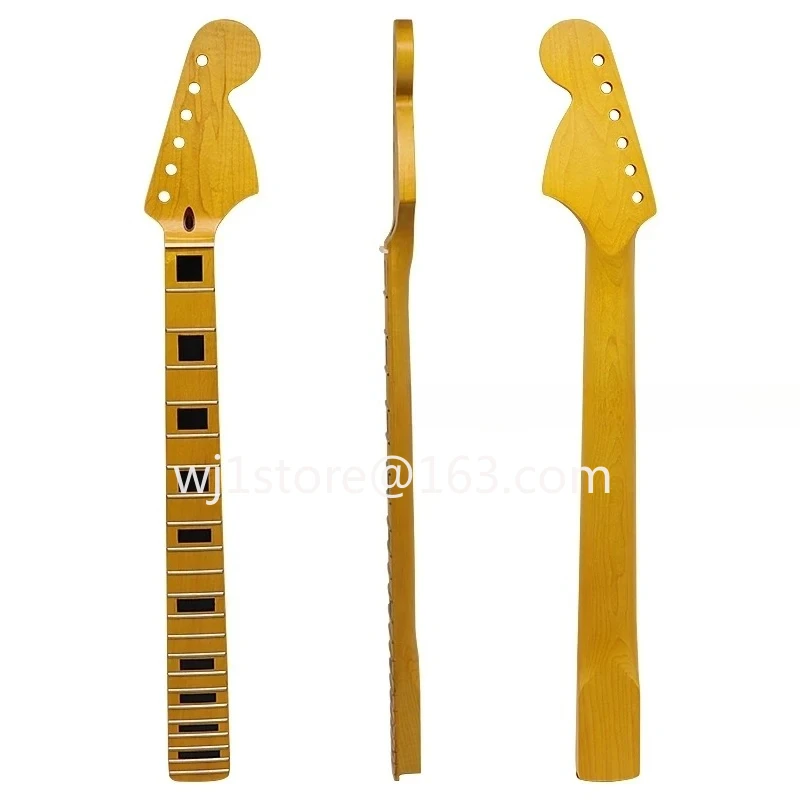

Electric guitar neck maple 6 strings 22 frets plus maple matte big head yellow piano handle guitar instrument accessories modif