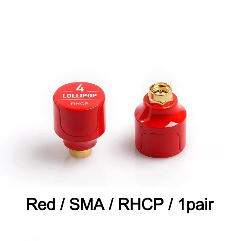 Lollipop 4 V4 Stubby 2PCS 2.6DBi 5.8G LHCP RHCP RP-SMA Micro Fungo Ricevitore Antenna Per FPV RC Drone