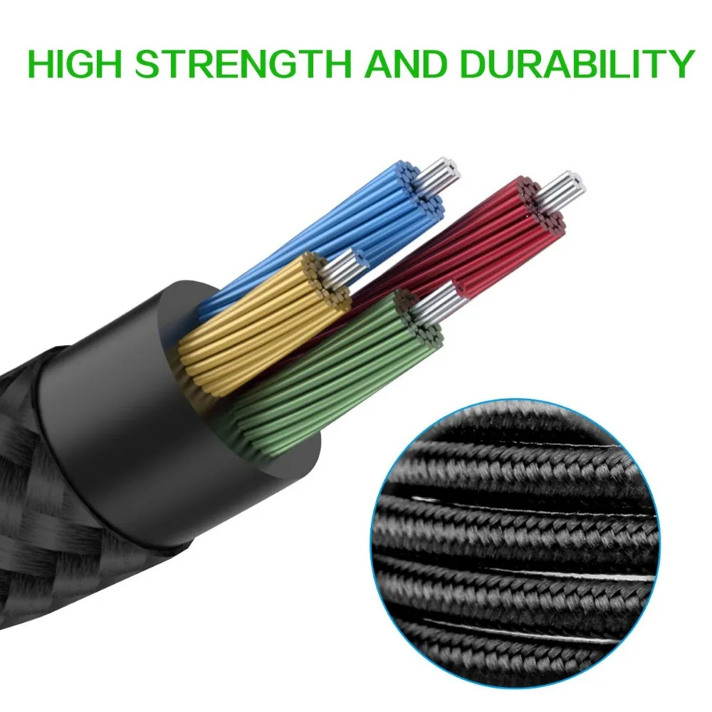 OFC-Cable de extensión de nailon trenzado para auriculares, repuesto Mini XLR de 4 pines para Pioneer, HDJ-X10, DJ