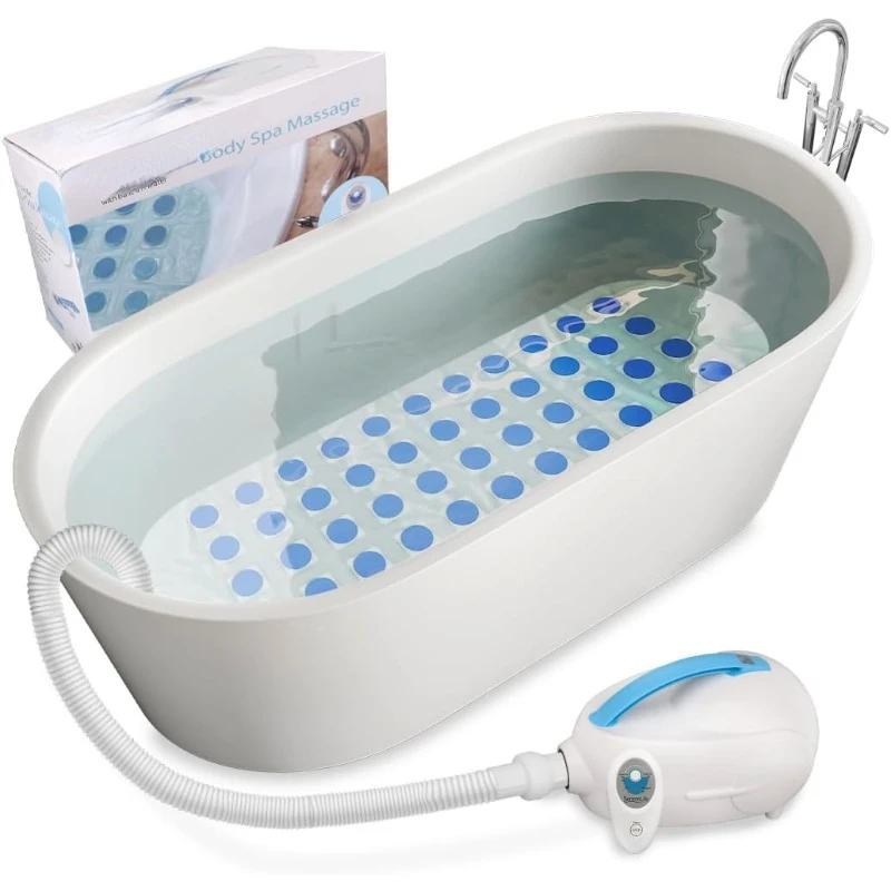 

Electric Bubble Massage Mat - Waterproof Massaging Spa, Full Body Bubbling Bath Thermal Massager Machine