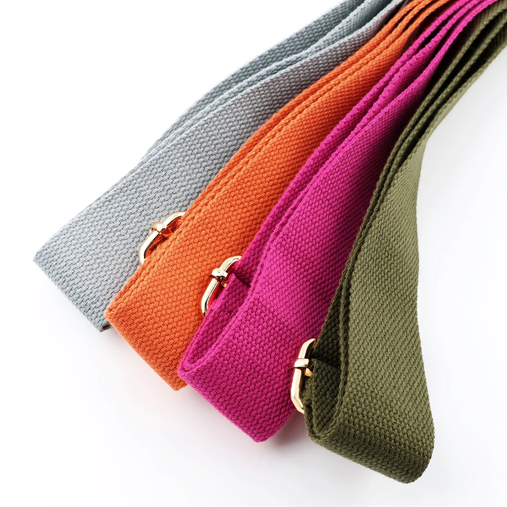 3.8cm Wide Shoulder Purse Strap Replacement Adjustable Belt Canvas Bag Crossbody Handbag Messenger Gold Hardware for Women