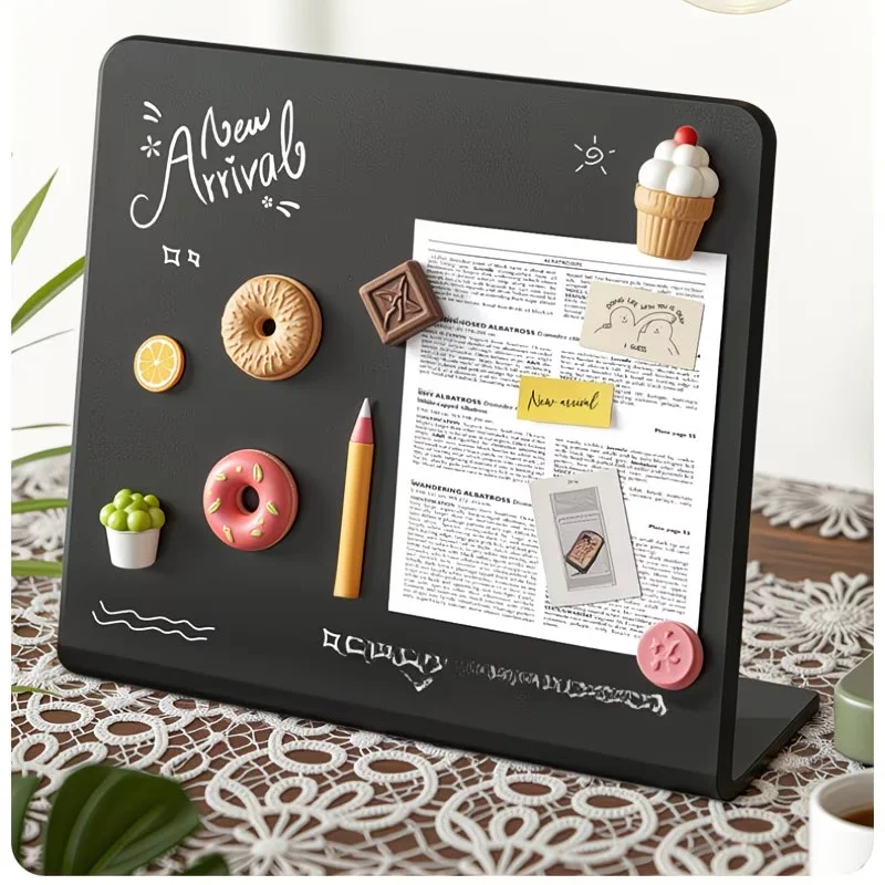 Desktop message board, small blackboard, home standing erasable notepad, solid color office memo